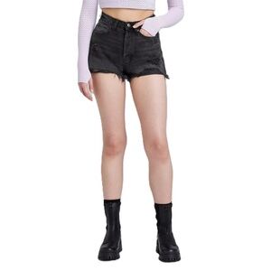 Wild Fable High Rise Easy Rigid Black Denim Shorts 18